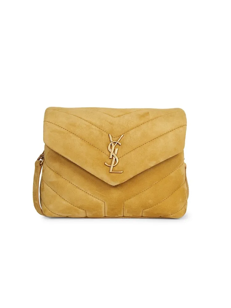 Yves Saint Laurent Mini Loulou Leather Crossbody Bag Yellow