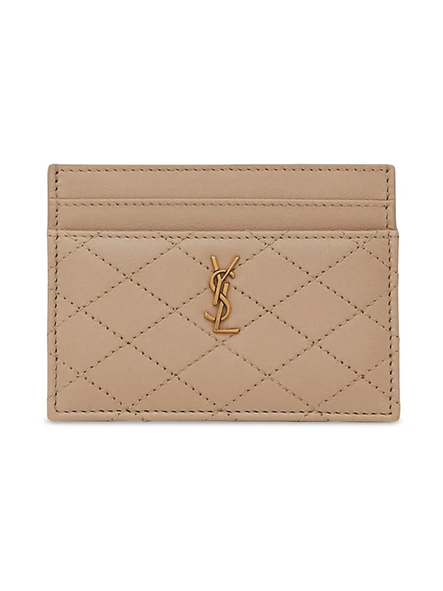 gaby flap card case in quilted lambskin