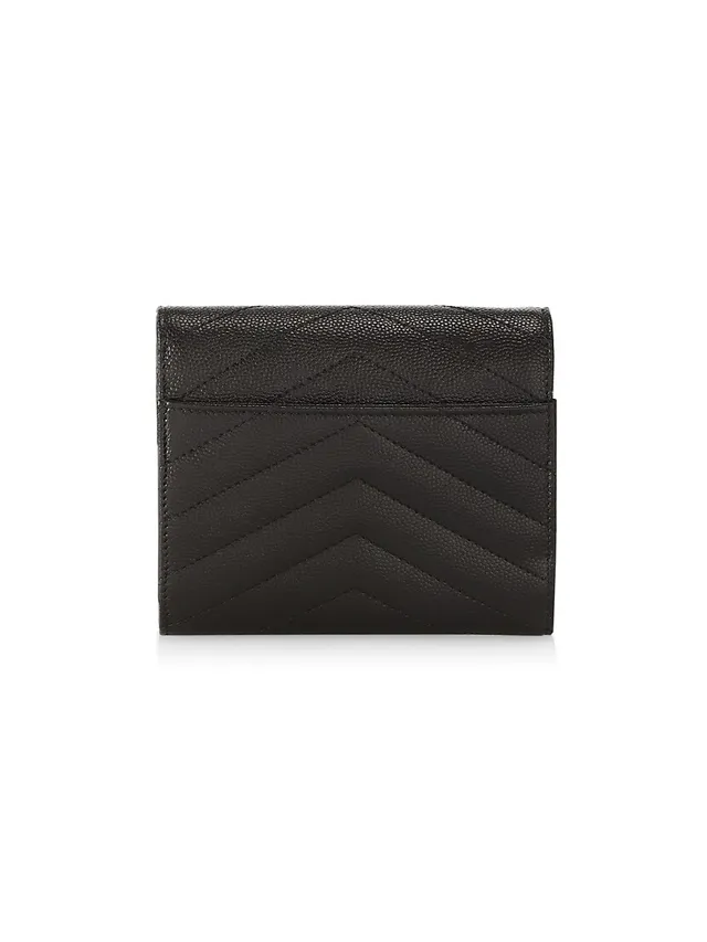 CASSANDRE MATELASSÉ compact zip around wallet in grain de poudre