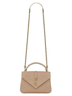 Saint Laurent Women's Sunset Small Chain Bag in Smooth Leather - Jaune Pale