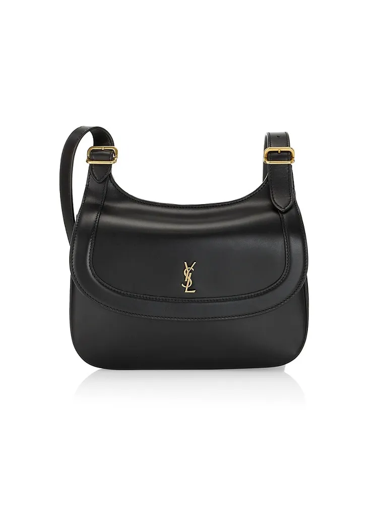 Saint Laurent - medium Kate shoulder bag - women - Calf Leather/Brass - One Size - Black