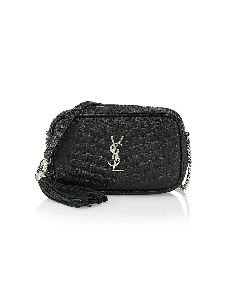 Saint Laurent Baby Lou Belt Bag Nero In Crema Soft