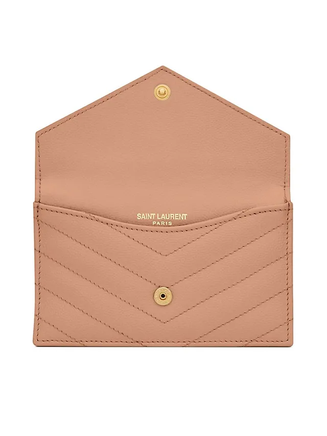 cassandre matelassé flap card case in grain de poudre embossed leather