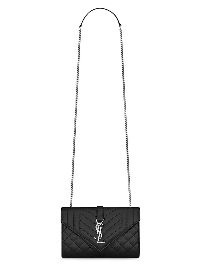 Saint Laurent Men's Deli Embossed Leather Bag