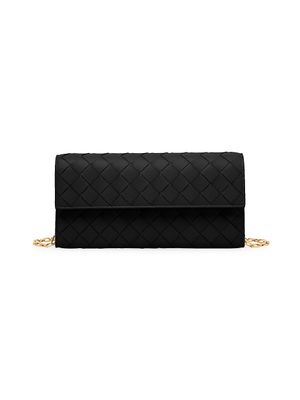 Women's Intrecciato Leather Wallet-On-Chain 