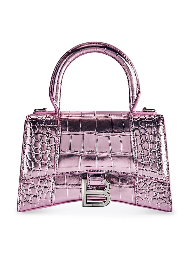 hourglass xs handbag crocodile embossed