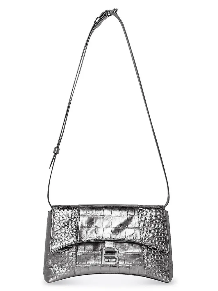 Downtown medium shoulder bag crocodile embossed