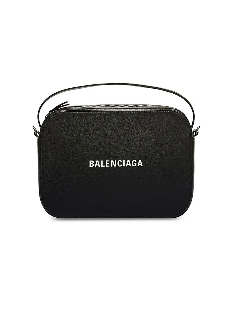 Balenciaga Small Everyday Calfskin Leather Camera Bag - White In