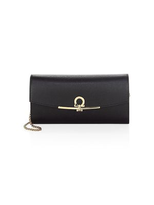 Women's Gancini Leather Wallet-On-Chain