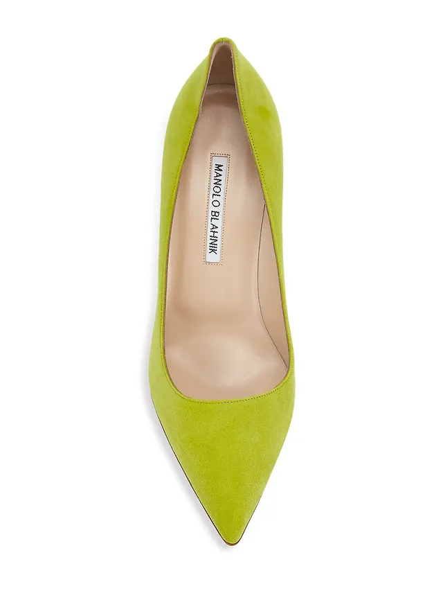 Manolo Blahnik Women's Tucciototo 90mm Block-Heel Suede