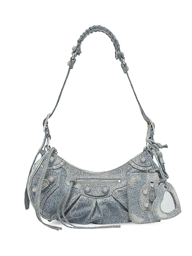 Balenciaga Le Cagole Mini Denim Shoulder Bag