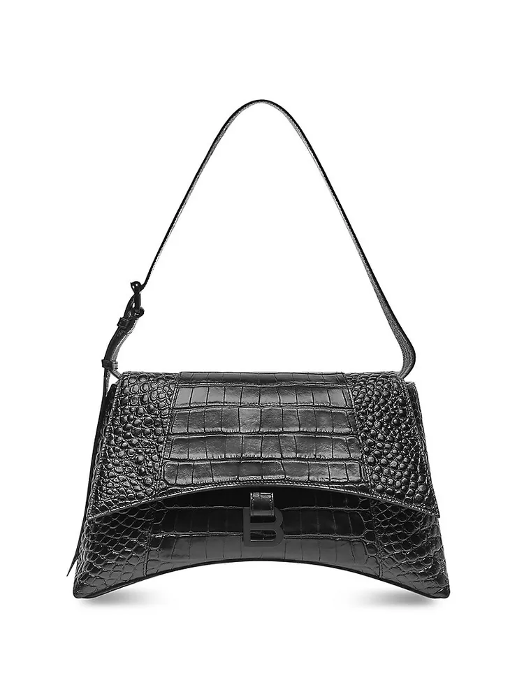 Women's Downtown Xs Shoulder Bag Crocodile Embossed in White