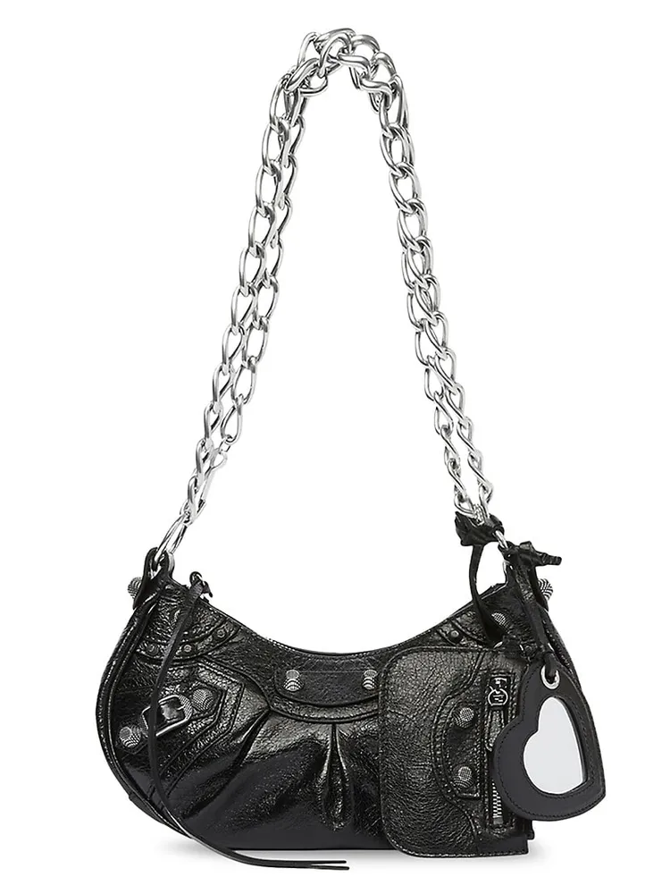 Balenciaga Le Cagole Xs Piercing Leather Shoulder Bag