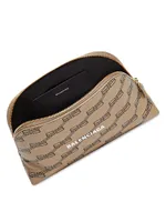 Balenciaga Signature Toiletry Pouch Bb Monogram Coated Canvas in