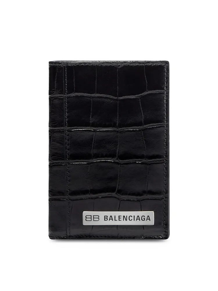 Balenciaga Plate Vertical Compact Wallet