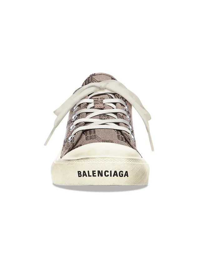 NEW Balenciaga Women Paris BB Monogram High-Top Sneakers Mink Grey