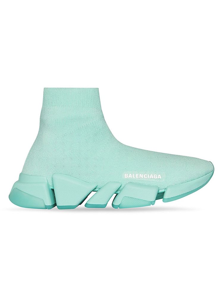 Balenciaga Speed 2.0 Recycled Knit Sneaker With Sole - Mint | The Summit