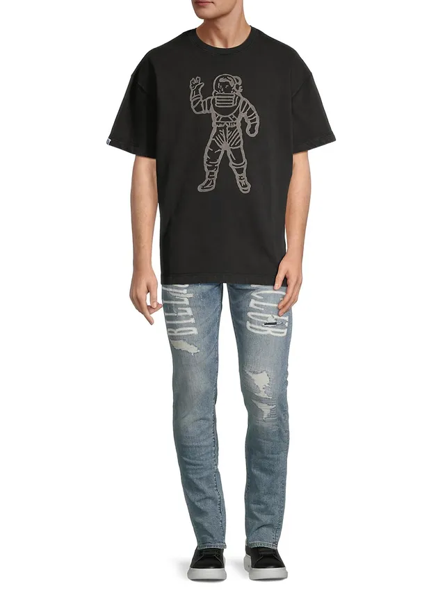 BOSS - BOSS x NFL oversize-fit T-shirt in denim-look cotton