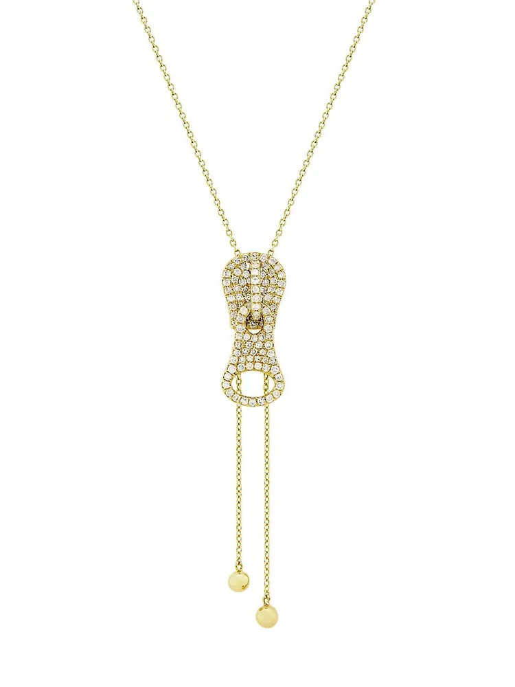 Zipper necklace in 14k