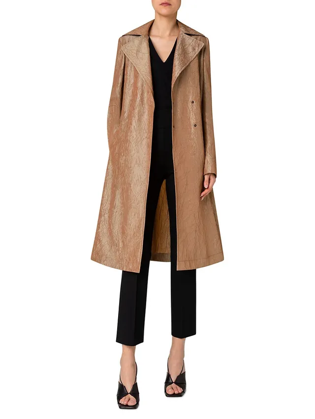 Sandro Women's Jacob Pleated Trench Coat