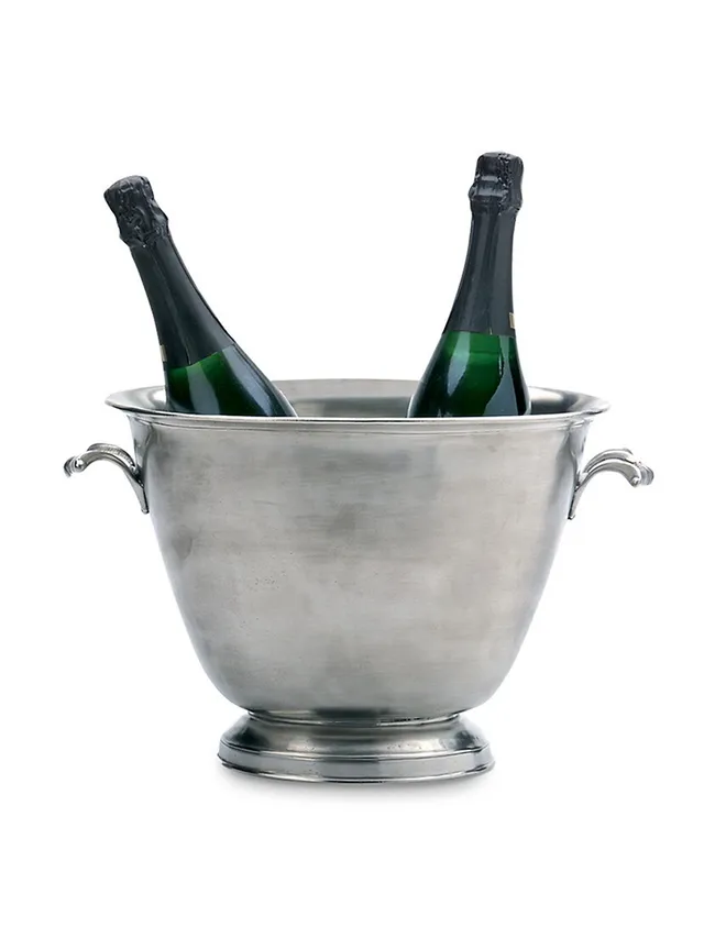 Rustic Metal Handcrafted Footed Champagne Bucket