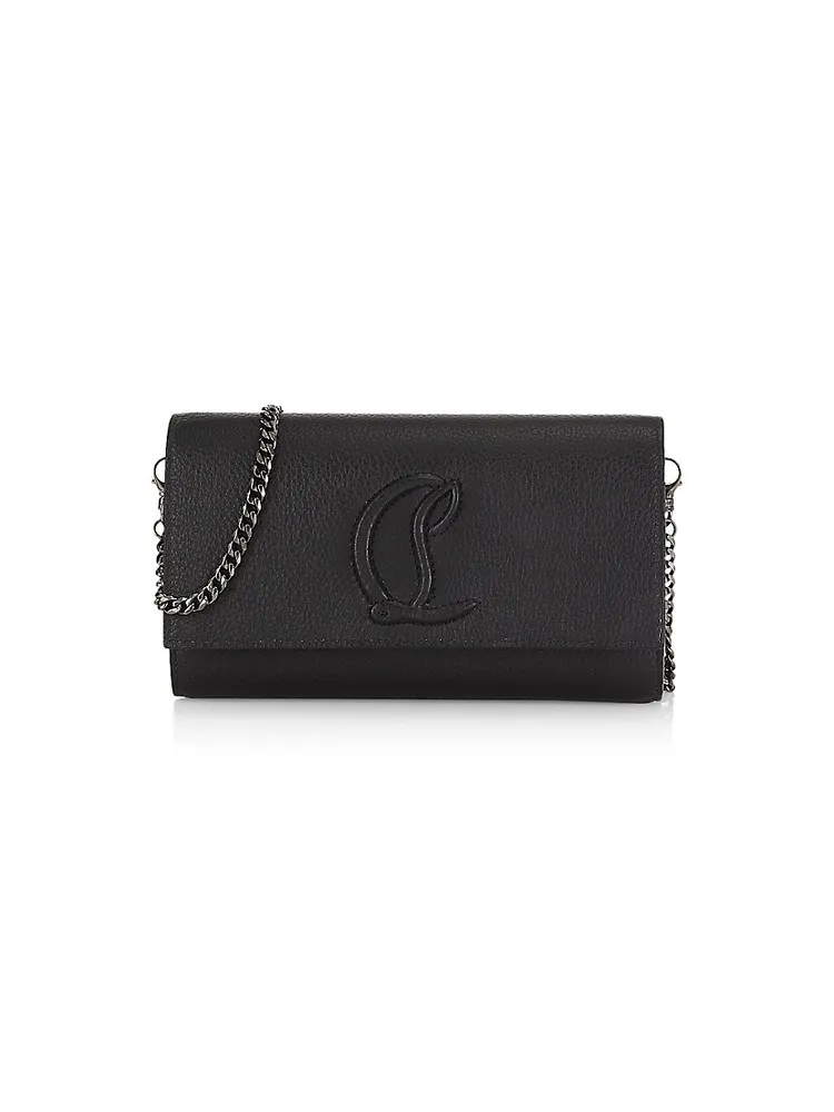 CHRISTIAN LOUBOUTIN: By My Sidewallet in leather with monogram