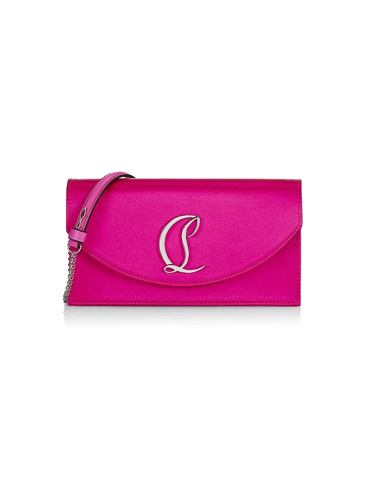 Christian Louboutin Loubi54 Glitter Leather Clutch Bag