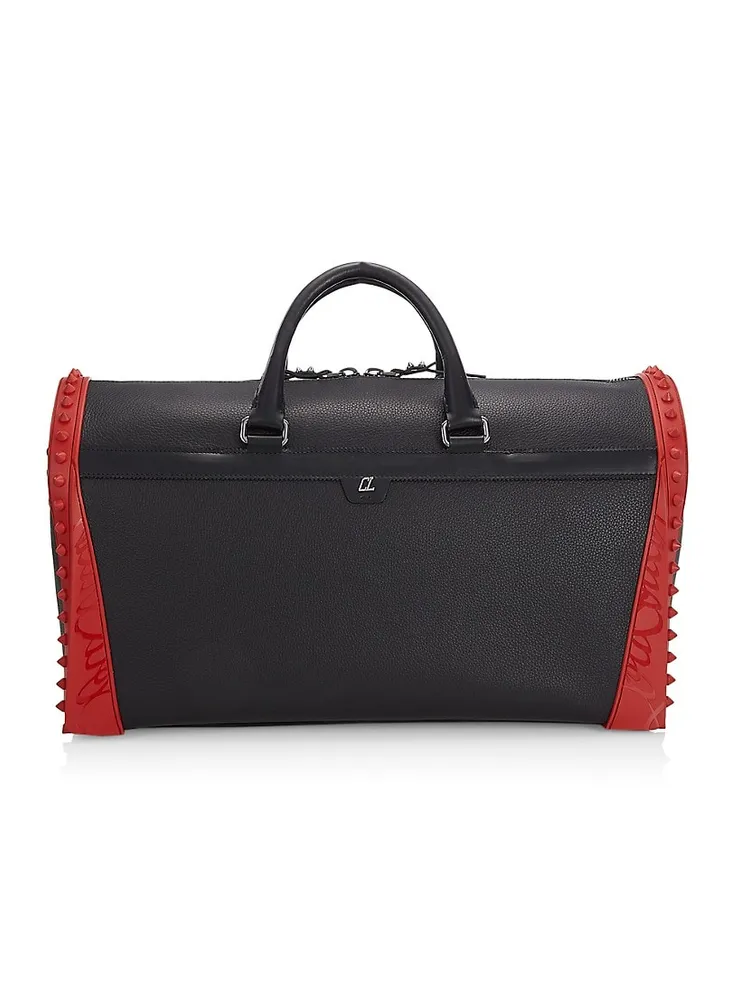 Sneakender Spiked Leather Duffel Bag in Black - Christian