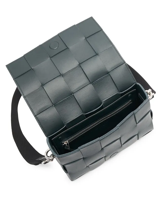 Bottega Veneta Mini Cassette Leather Bag Barolo Silver