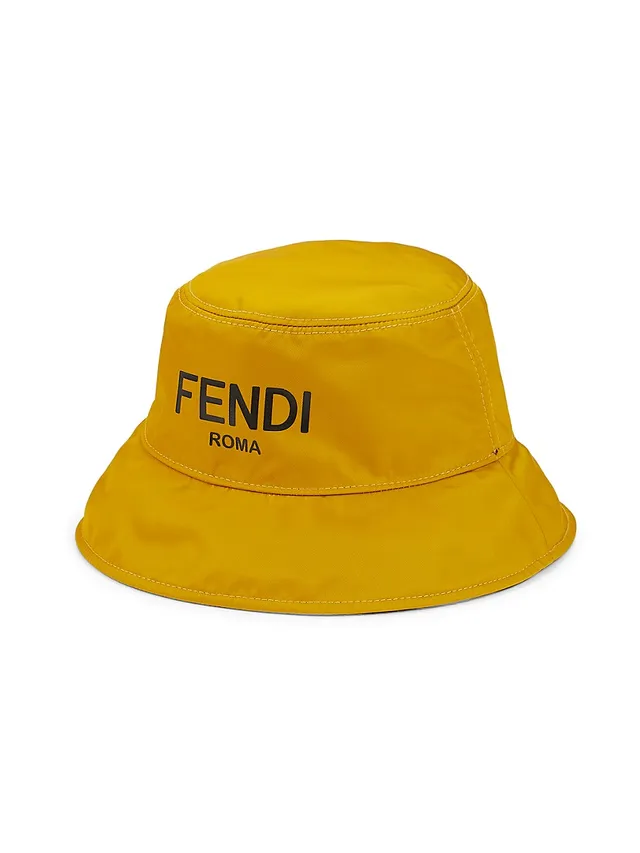 Fendi Men's Roma Logo Patch Bucket Hat