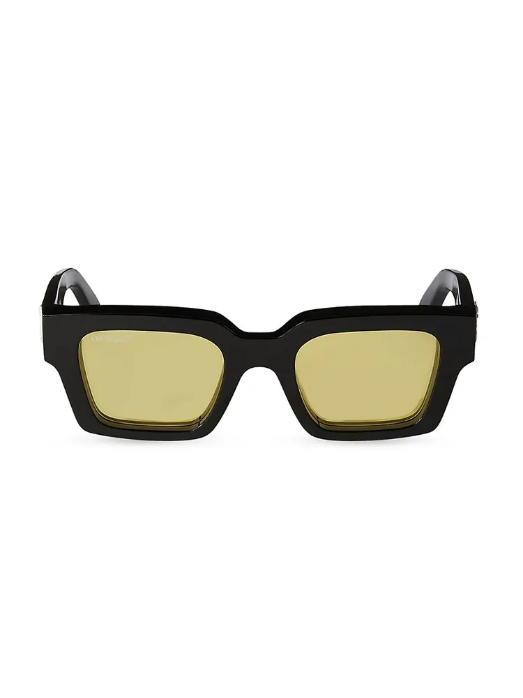 Off-White Seattle Flat-Top Acetate Rectangle Sunglasses