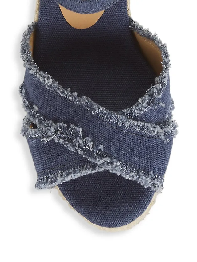 Bluma Denim Canvas Wedge Espadrille Sandal