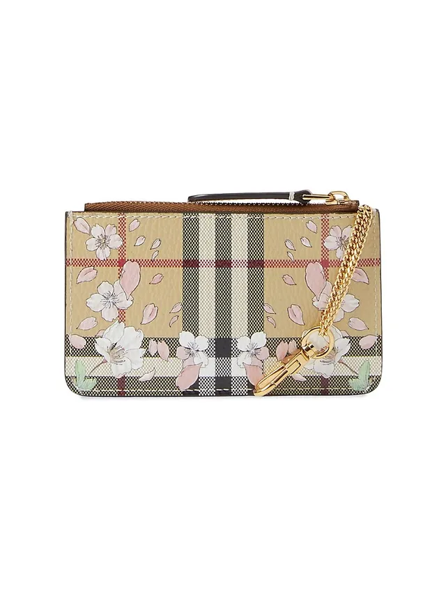 BURBERRY Jessie Vintage Check Card Case With Detachable Strap