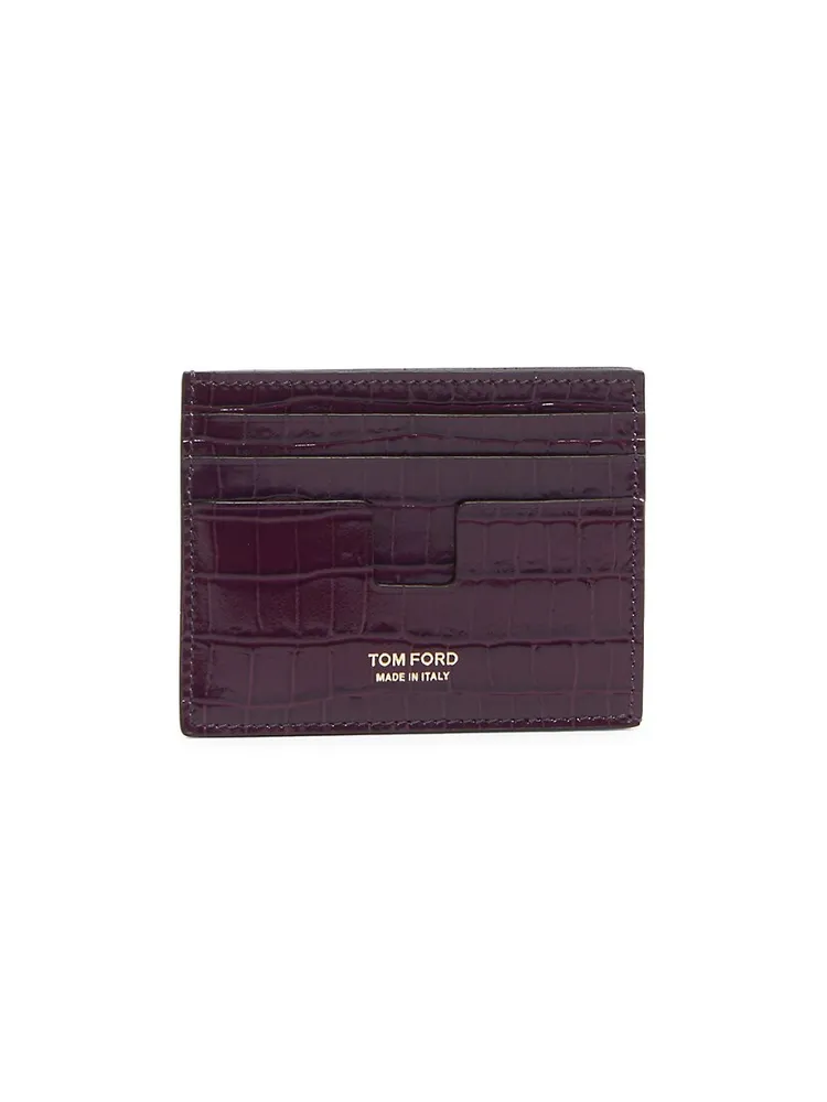 FENDI: credit card holder in embossed fabric and grained leather