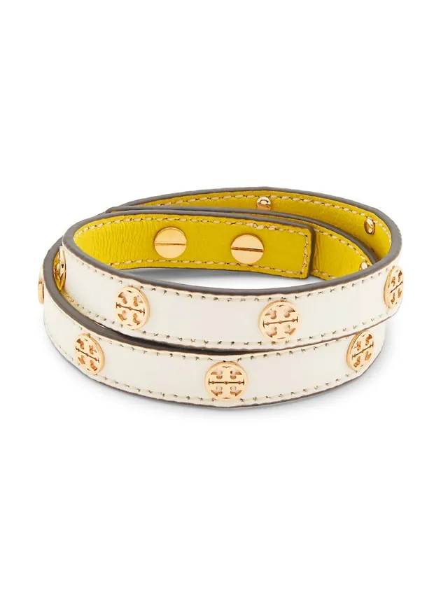 Tory Burch Miller Slider Bracelet Ivory/Gold