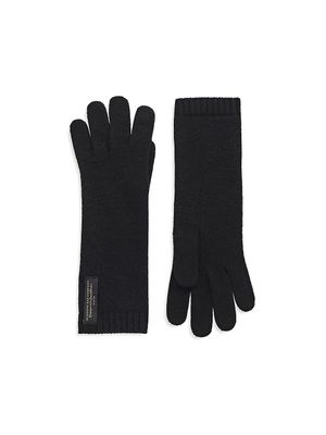 Women's Rib-Knit Cashmere Gloves - Anthracite