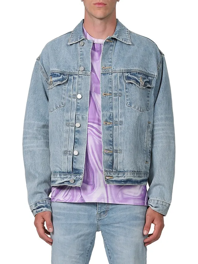 Rag & Bone Dugout Satin Jacket Salute in Blue, Size Small - Outerwear