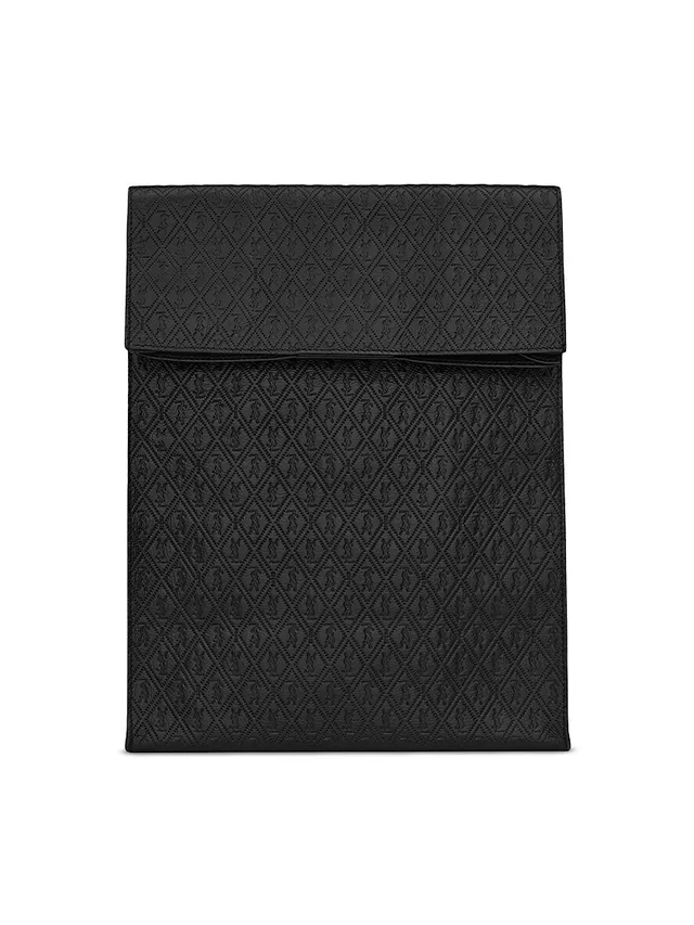 Saint Laurent Men's Deli Embossed Leather Bag