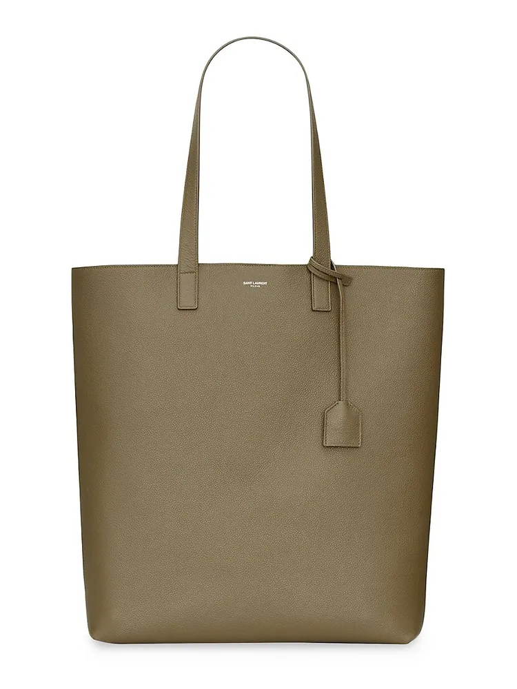 bold shopping bag in grained leather