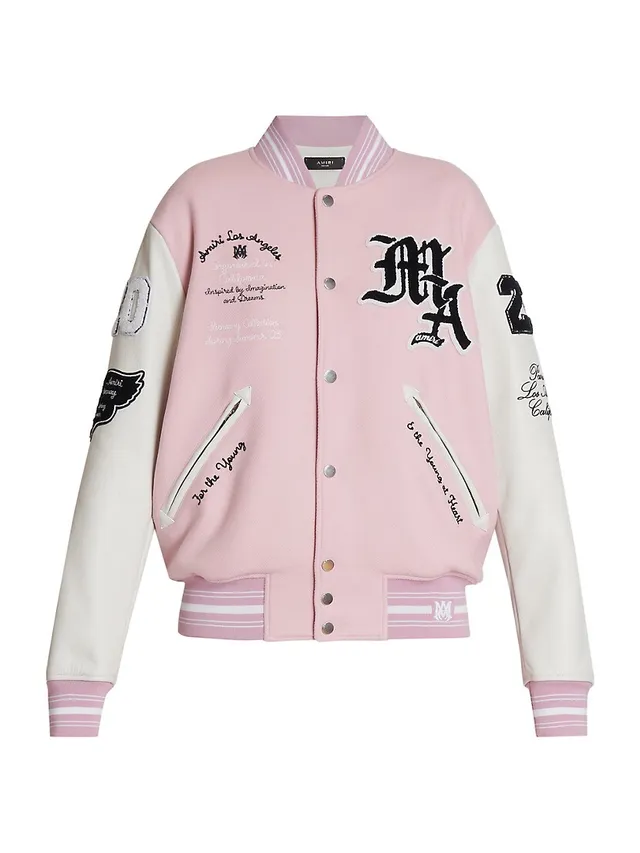 Off-White Embroidered Patch Liberty Varsity Jacket in 2023