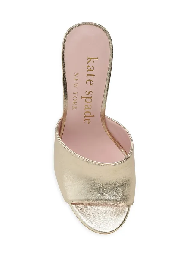 kate spade new york Tianna Metallic Leather Bow Platform Wedge Espadrille  Sandals