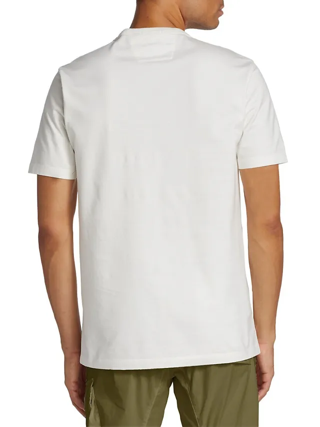 BOSS - Slim-fit T-shirt in mercerized cotton with split logo