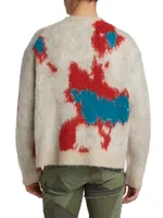 Mohair Jacquard Crew / Birds Eye