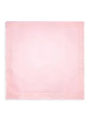 Burberry Pink Horseferry Print Silk Square Scarf