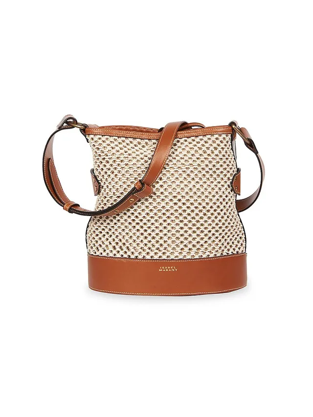 Isabel Marant Large Samara Suede Bucket Bag in Camel