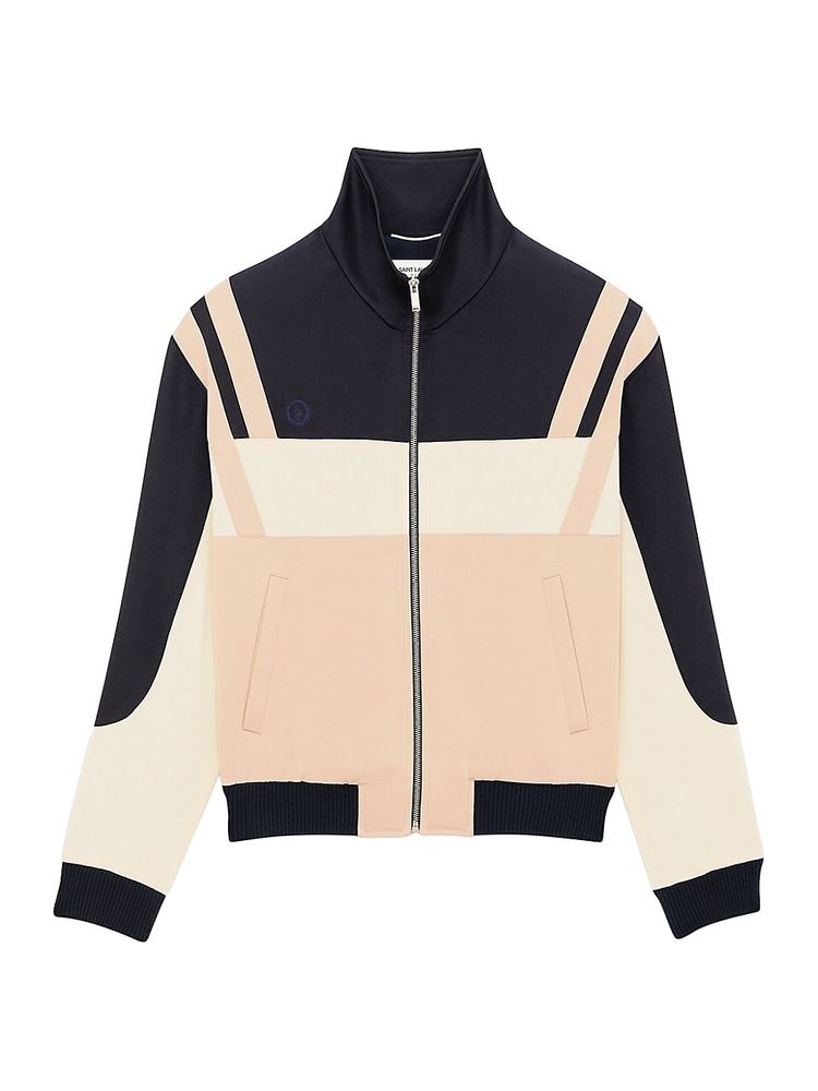 Saint Laurent Men's Teddy Jacket Crepe Satin - Beige | The Summit