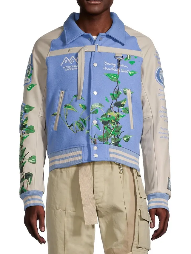 Off-White Embroidered Patch Liberty Varsity Jacket in 2023