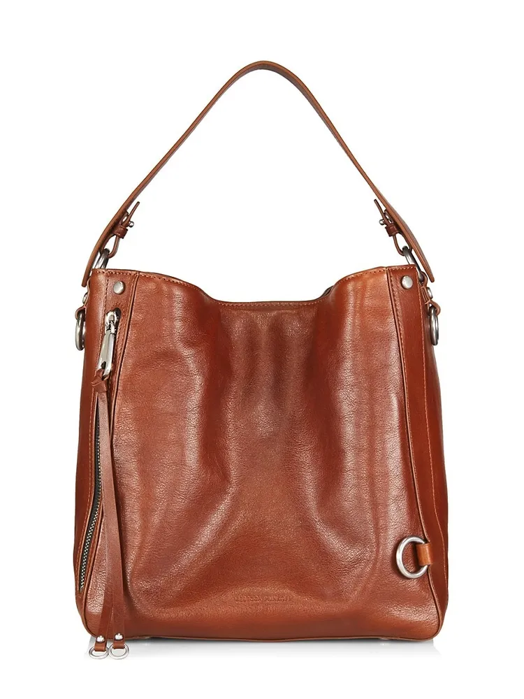 Peny Bag in Brown Suede Leather Shoulder Leather Banana Bag 