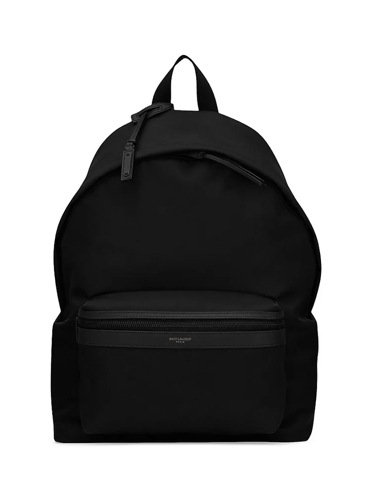 CITY MULTIPOCKET BACKPACK IN CANVAS, SMOOTH LEATHER AND NYLON