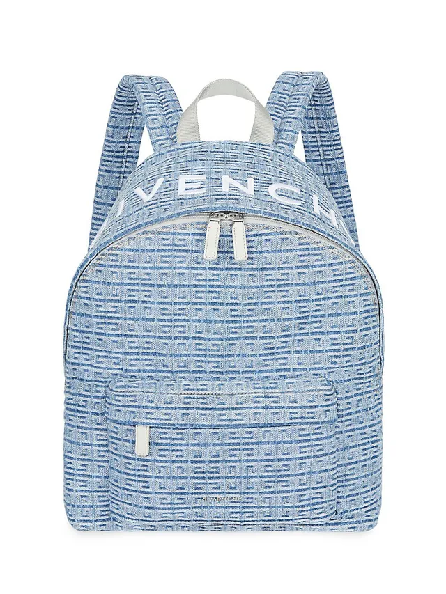 Mcm Medium Brandenburg Denim Backpack - Blue